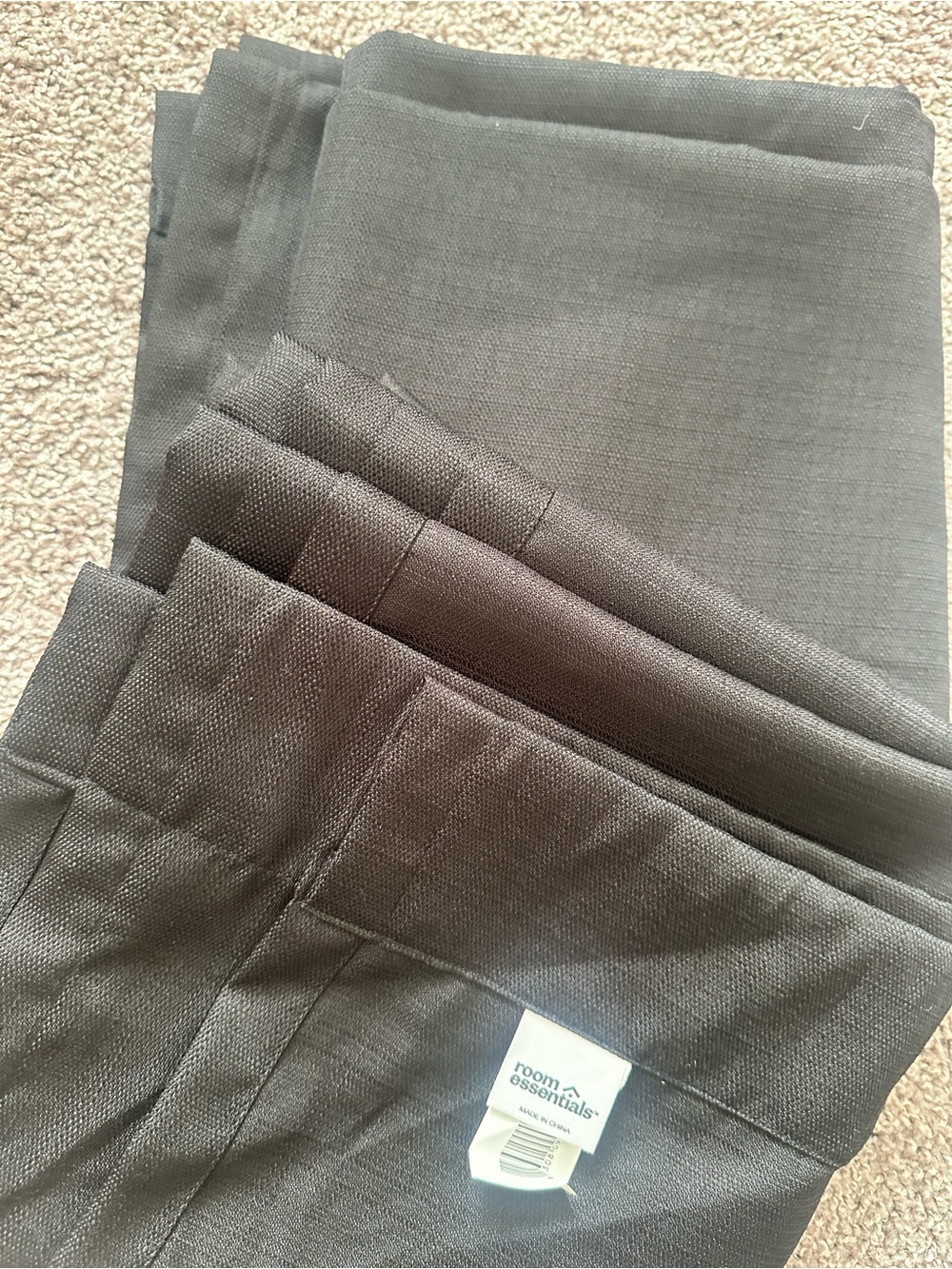 Room Essentials Black Curtain Panels